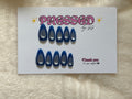 Long, almond shape $15
