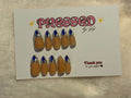 Long, almond shape $20