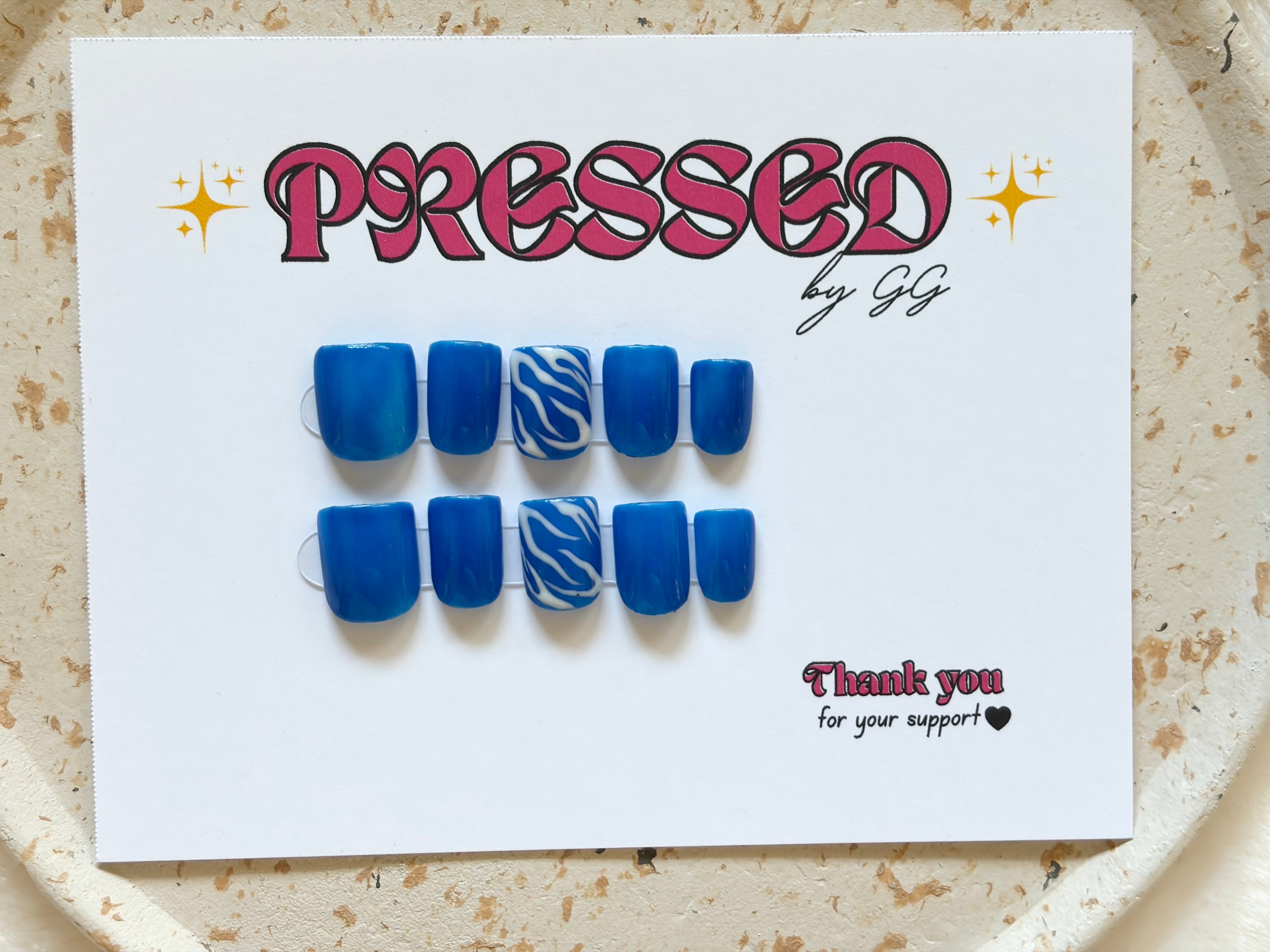 Short square shape, blue-$20
