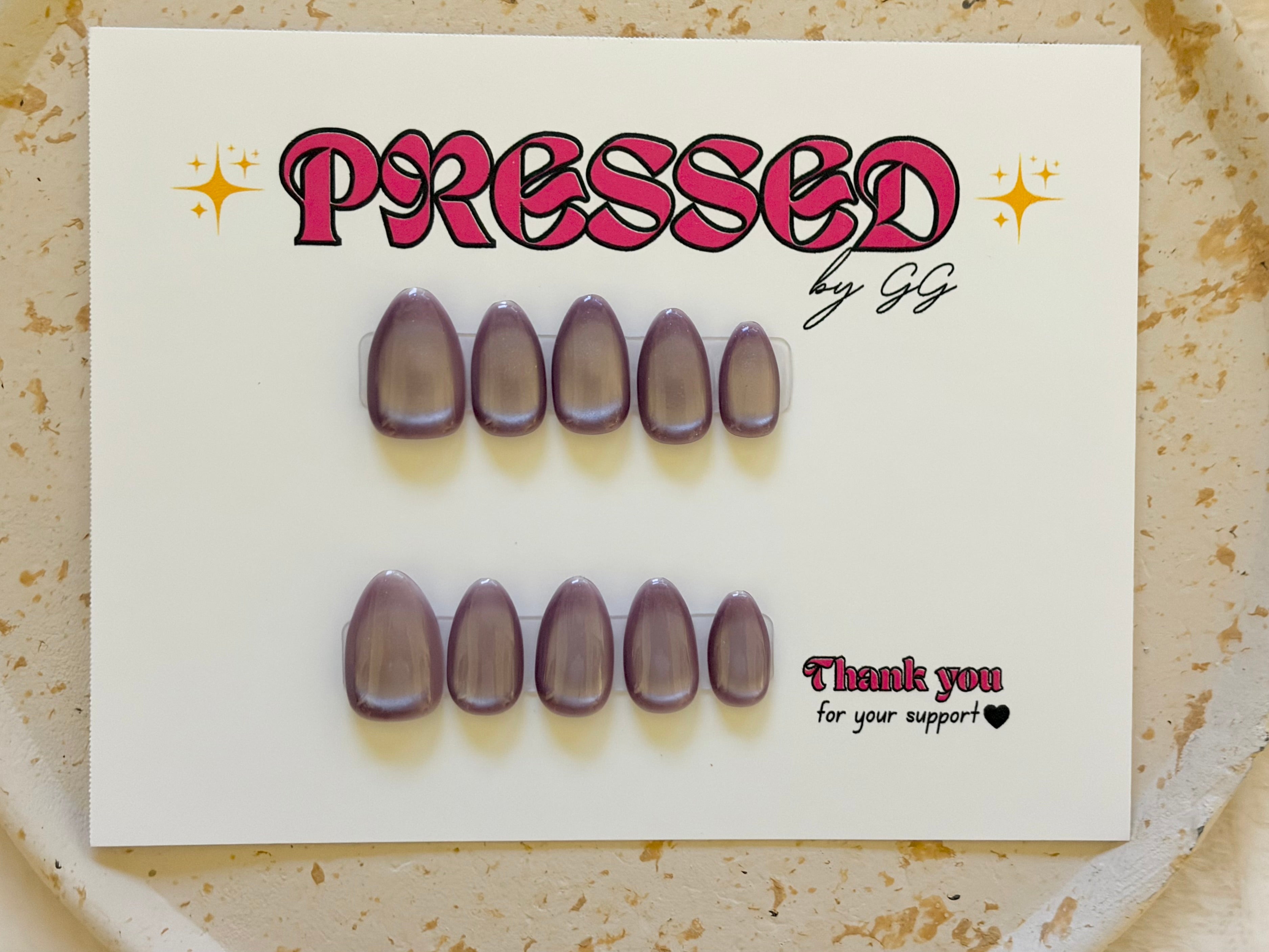 Short almond shape $5