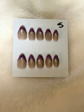 Short, French tip, sugar nails-$10