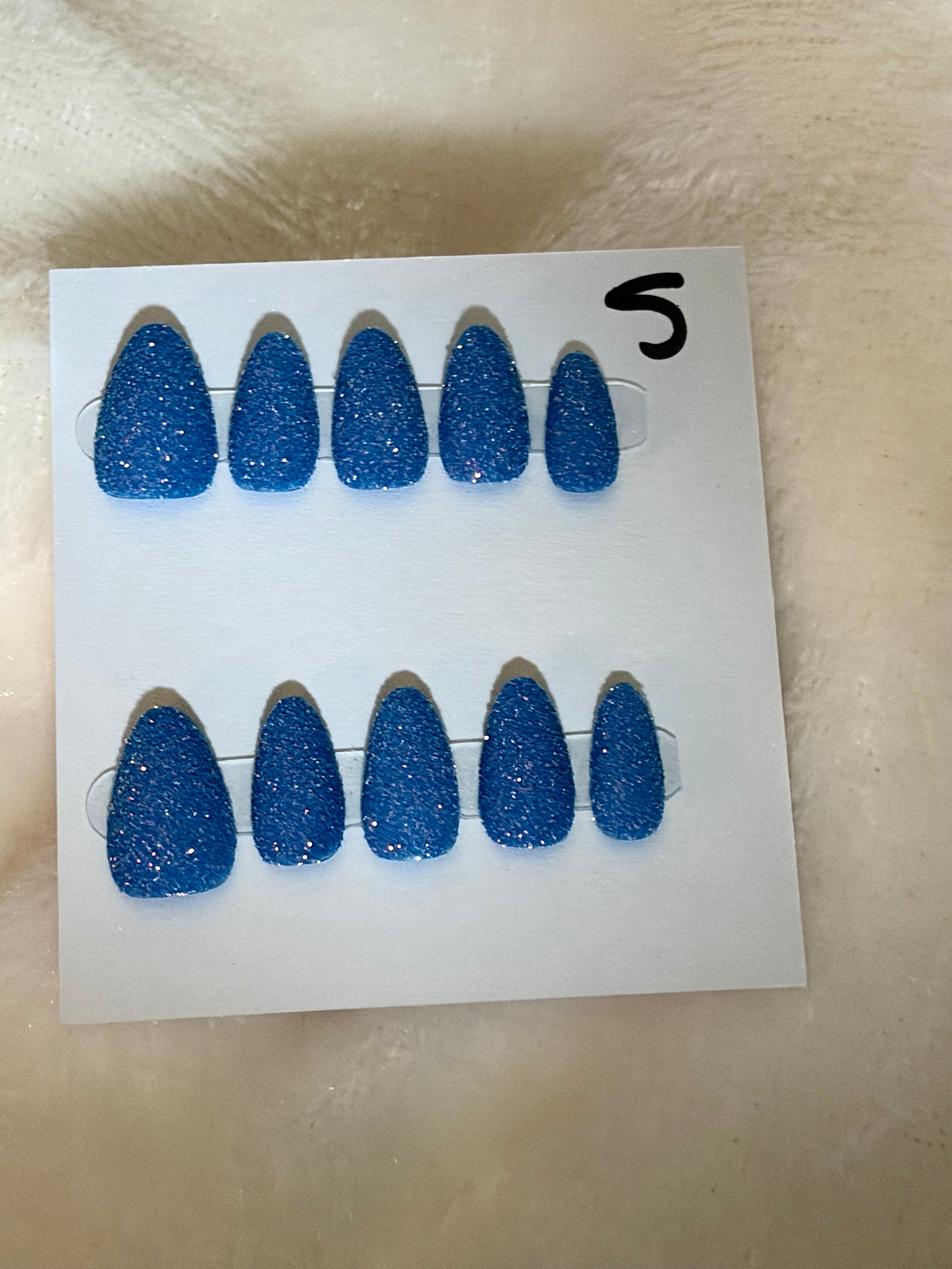Short, almond, sugar nails-$10