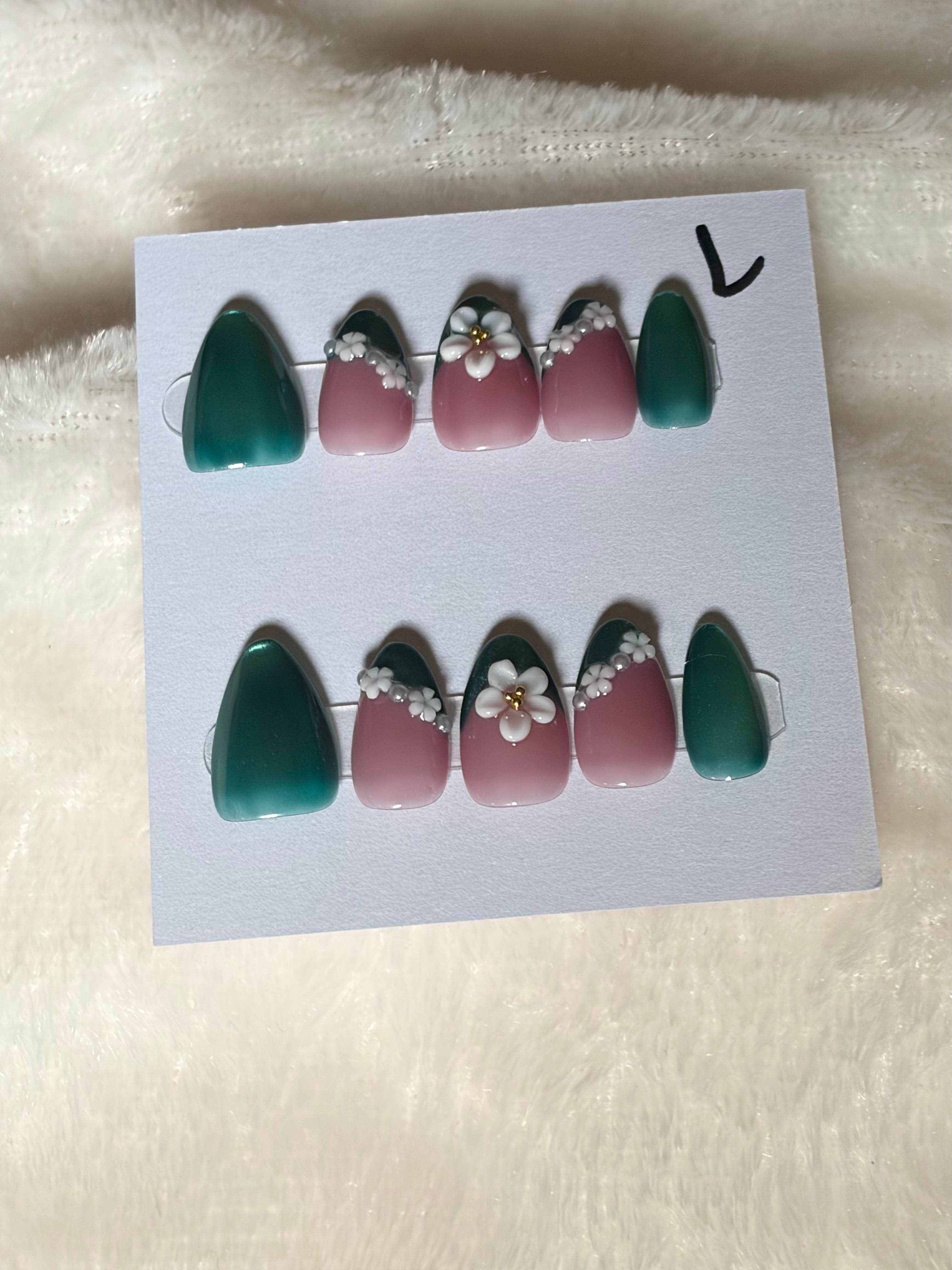 Short, almond, cat-eye-$15