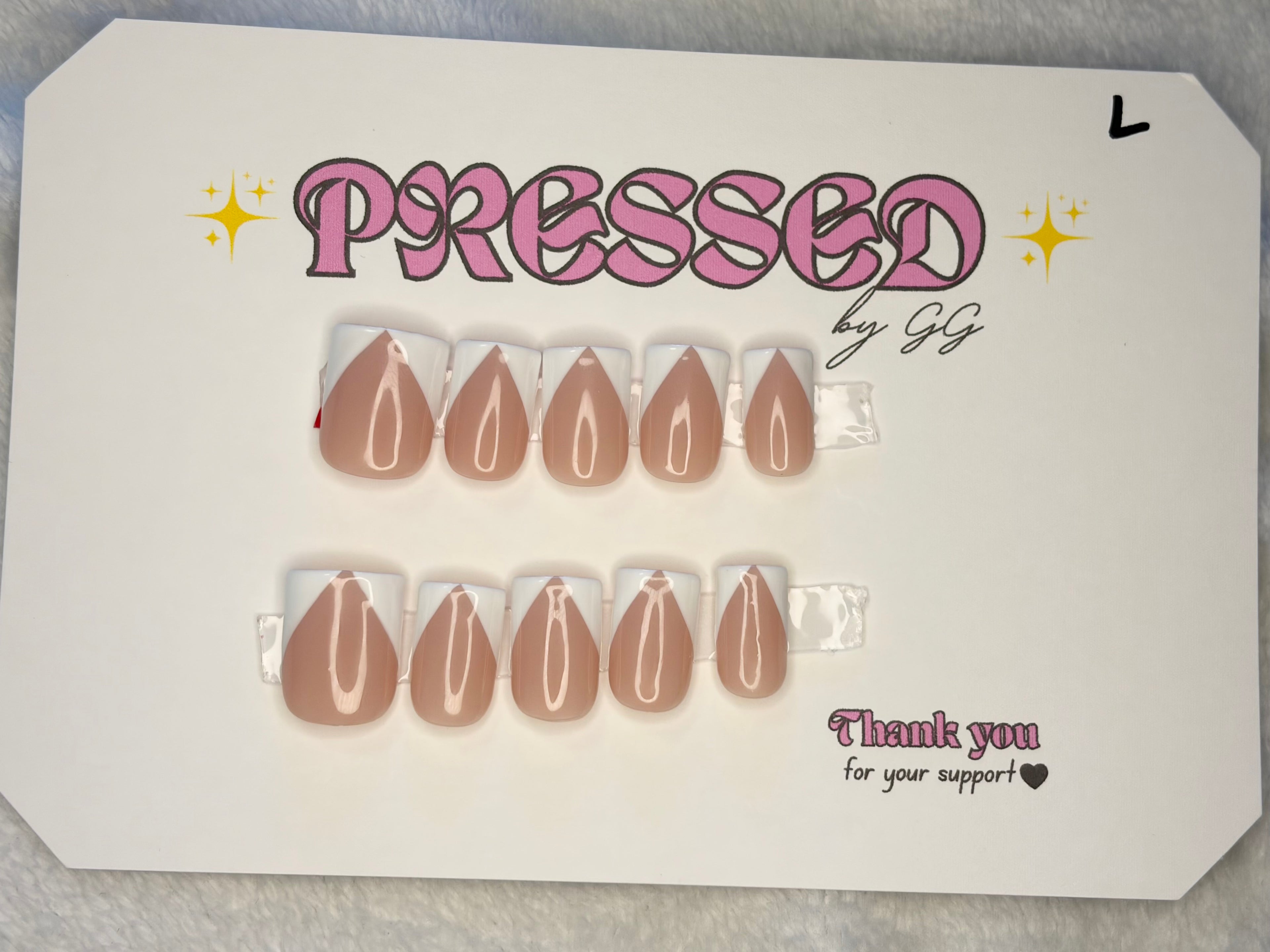 Short, square, French tip-$20