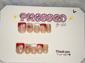 Short, square shape, French tip-$20