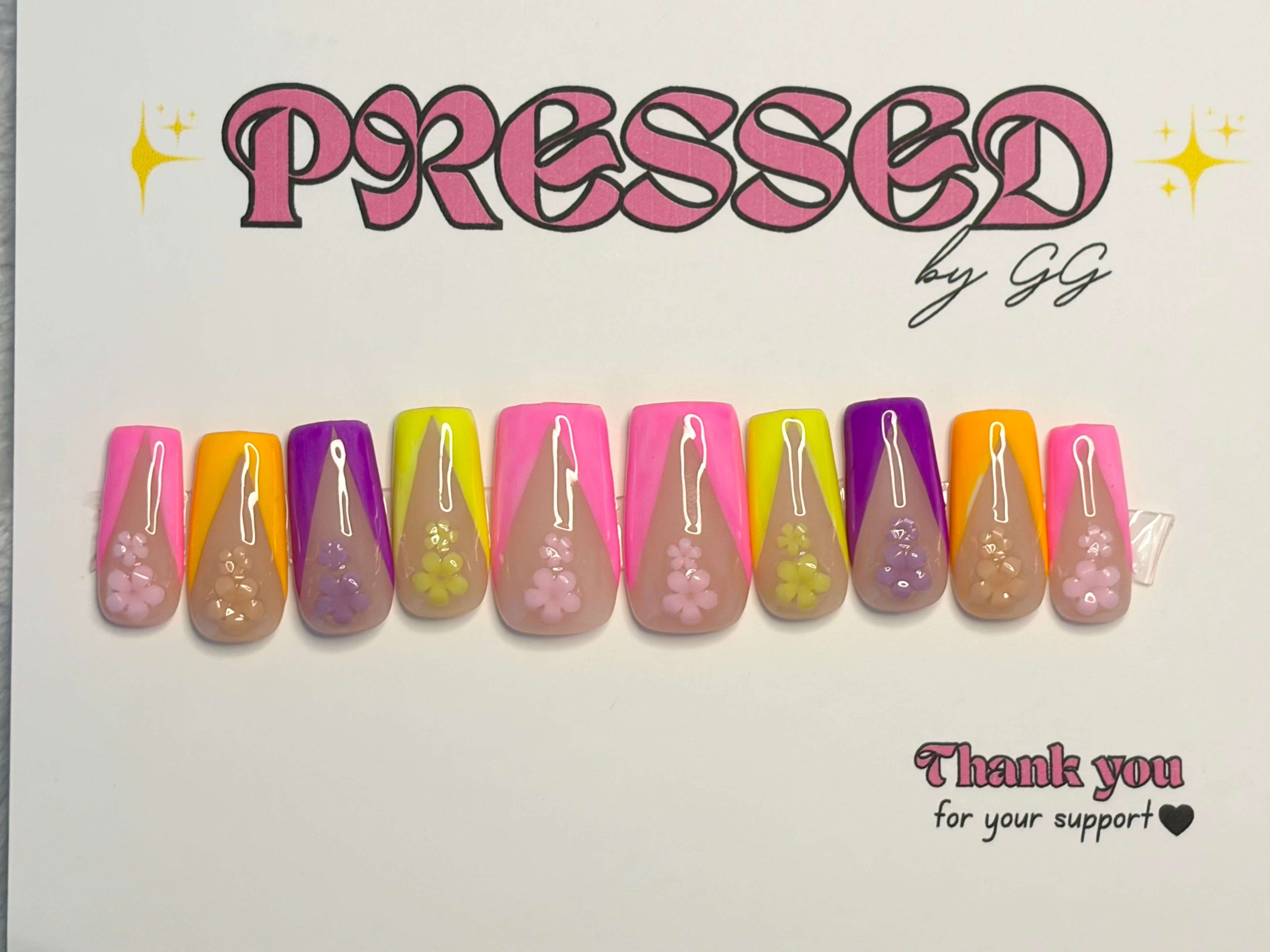Long, square shape, French tip-$25