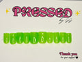 Short, square, lime green-$20