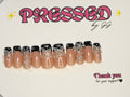 Long, square shape, French tip-$25
