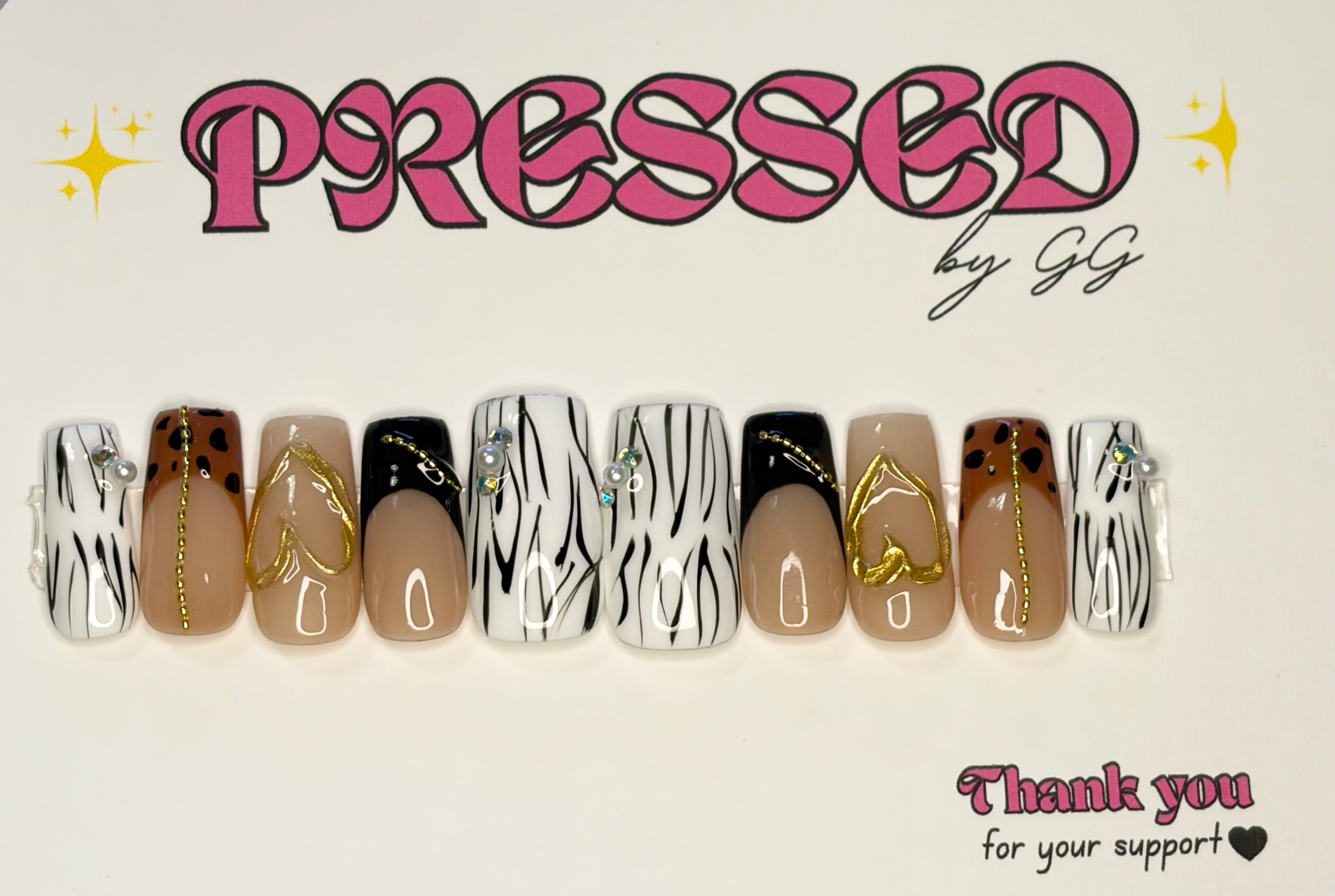 Long, square, free style design- $25
